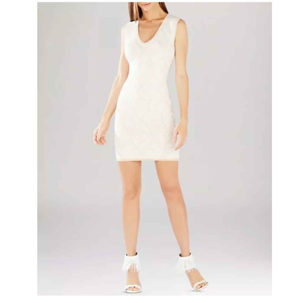 Gari Geometric Jacquard Body-Con Dress